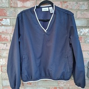 Vtg. Navy Liz Claiborne Golf Windbreaker Pullover Med